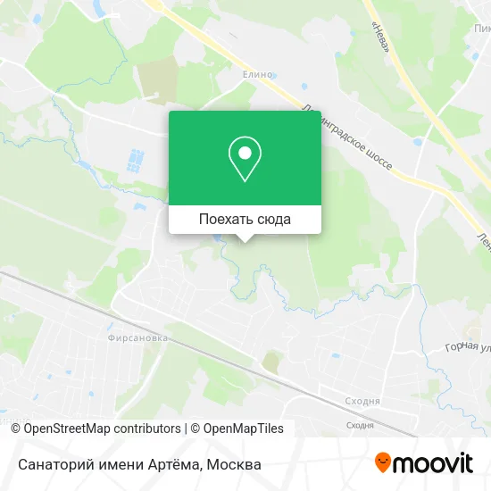 Карта Санаторий имени Артёма