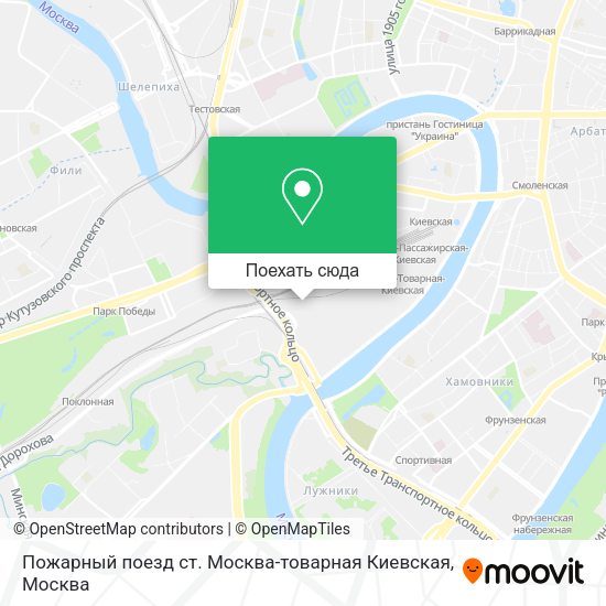 Карта Пожарный поезд ст. Москва-товарная Киевская