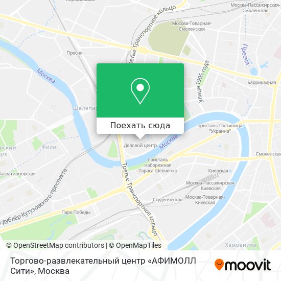 Карта Торгово-развлекательный центр «АФИМОЛЛ Сити»