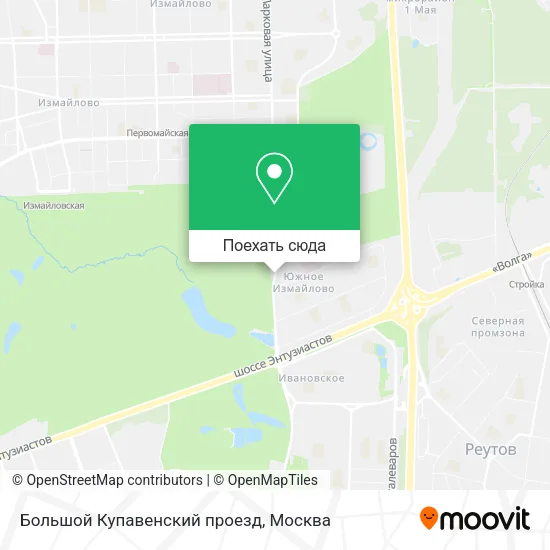 Карта Большой Купавенский проезд