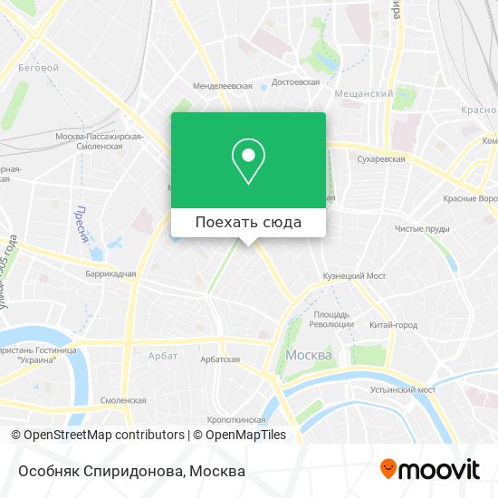 Карта Особняк Спиридонова