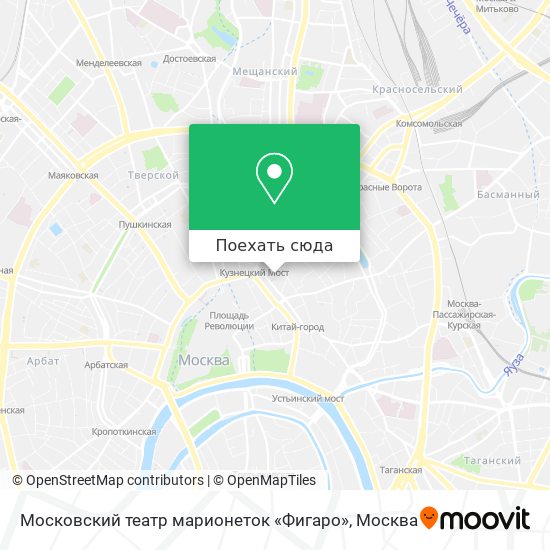Карта Московский театр марионеток «Фигаро»