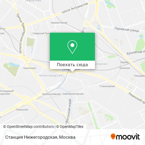 Карта Станция Нижегородская