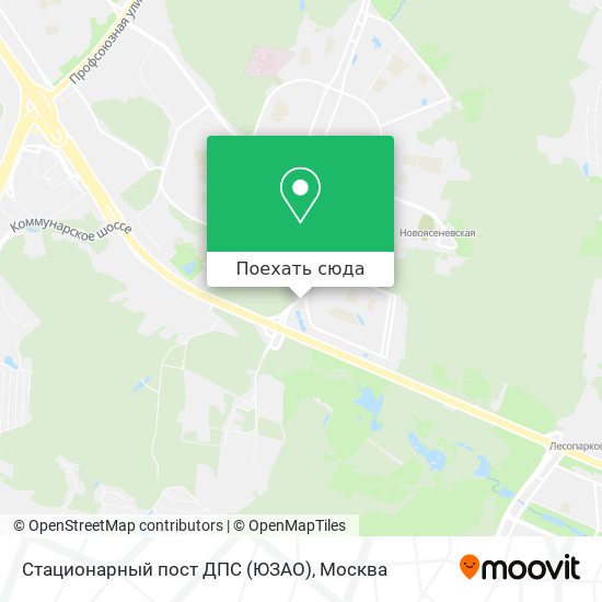 Карта Стационарный пост ДПС (ЮЗАО)