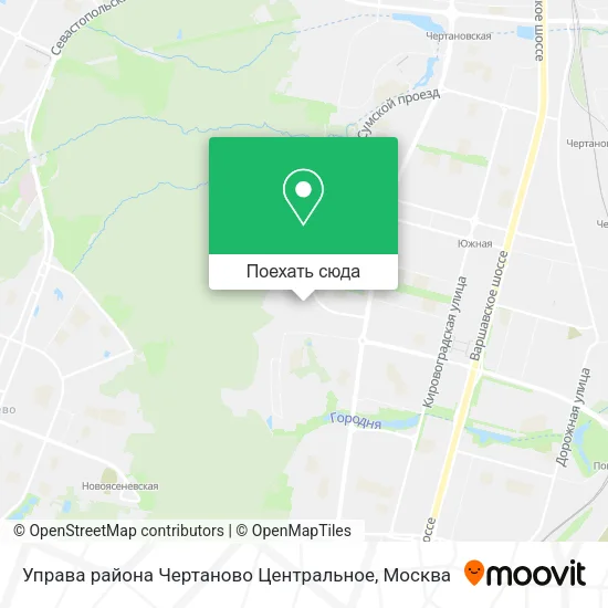 Карта Управа района Чертаново Центральное