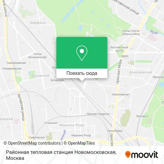 Карта Районная тепловая станция Новомосковская