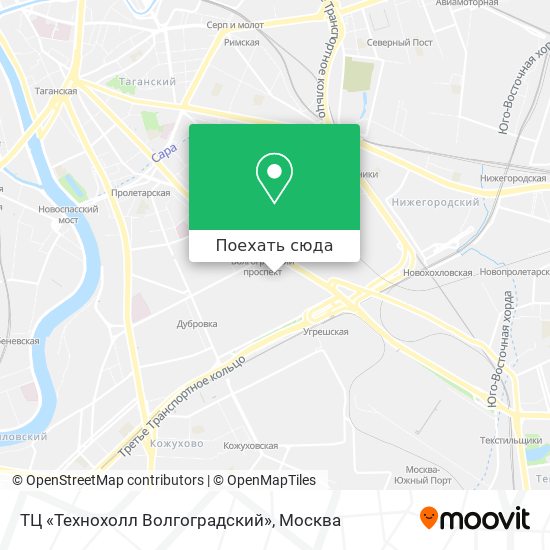 Карта ТЦ «Технохолл Волгоградский»