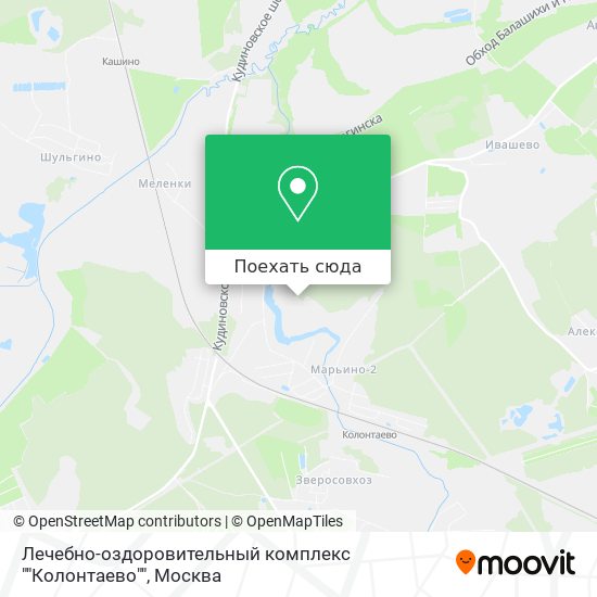 Карта Лечебно-оздоровительный комплекс ""Колонтаево""