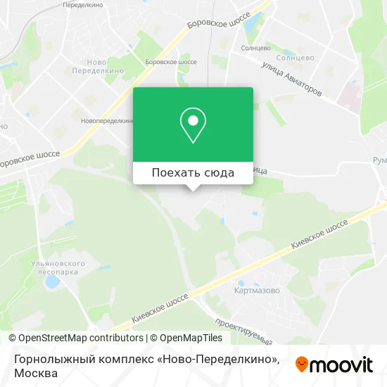 Карта Горнолыжный комплекс «Ново-Переделкино»