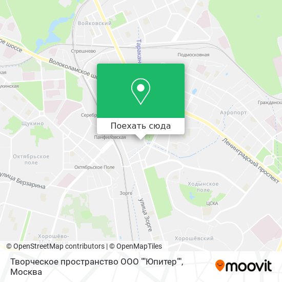 Карта Творческое пространство ООО ""Юпитер""