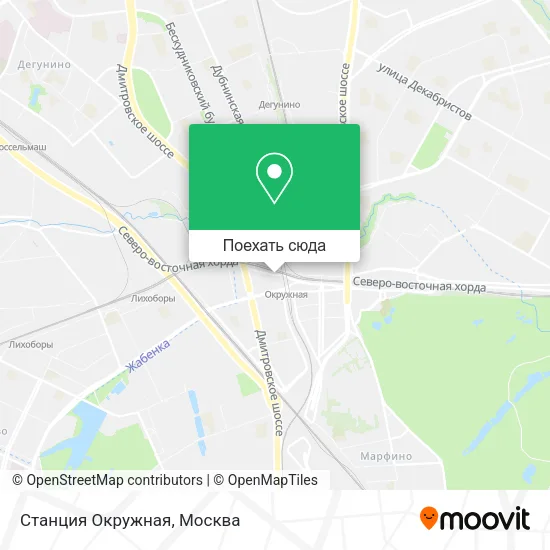 Карта Станция Окружная