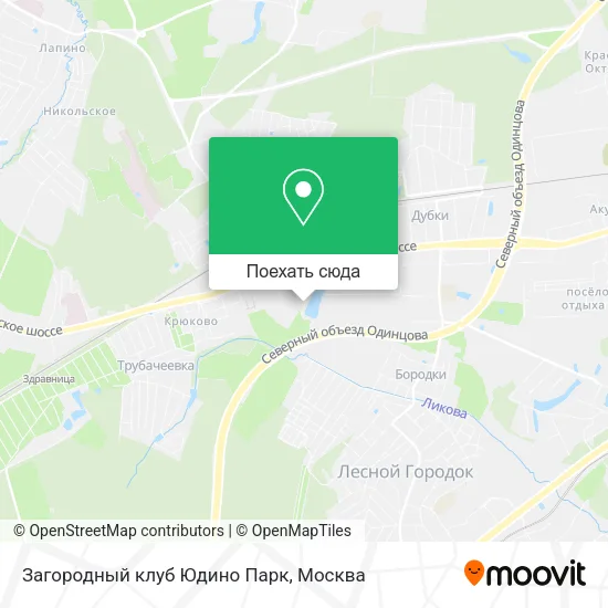 Карта Загородный клуб Юдино Парк
