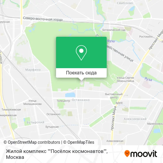 Карта Жилой комплекс ""Посёлок космонавтов""