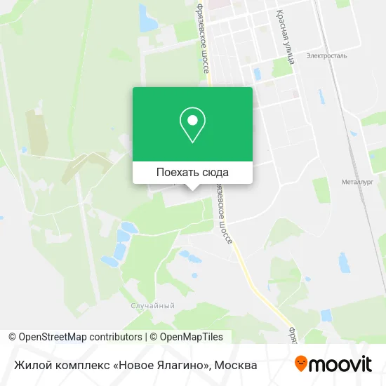 Карта Жилой комплекс «Новое Ялагино»