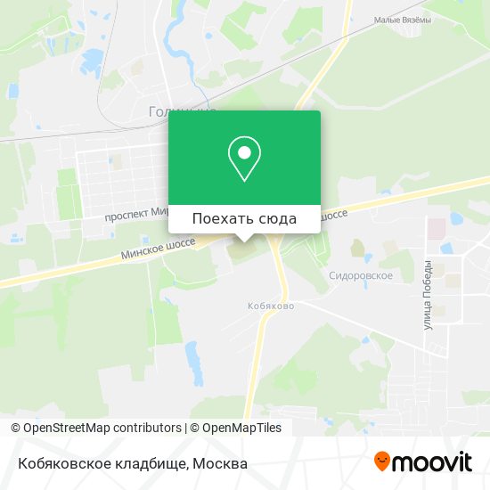 Карта Кобяковское кладбище