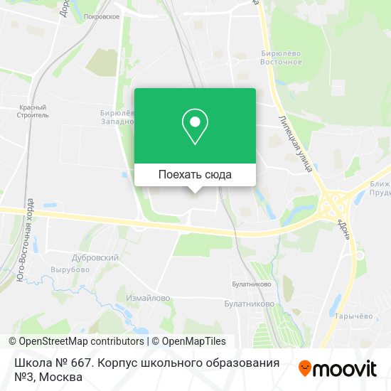 Карта Школа № 667. Корпус школьного образования №3