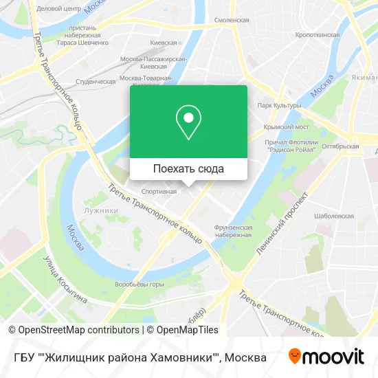 Карта ГБУ ""Жилищник района Хамовники""