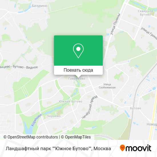 Карта Ландшафтный парк ""Южное Бутово""