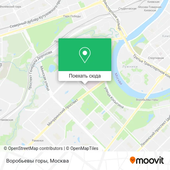 Карта Воробьевы горы