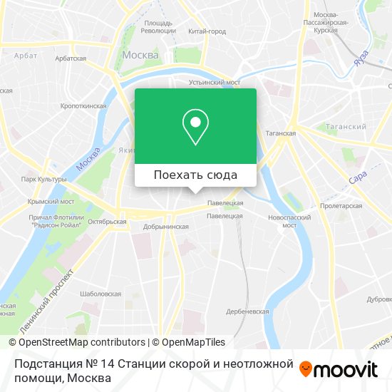 Карта Подстанция № 14 Станции скорой и неотложной помощи