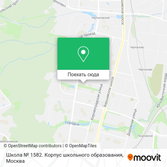 Карта Школа № 1582. Корпус школьного образования
