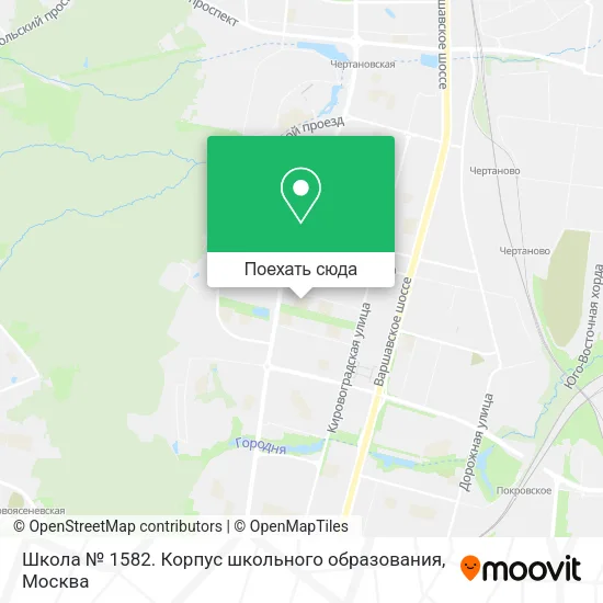 Карта Школа № 1582. Корпус школьного образования