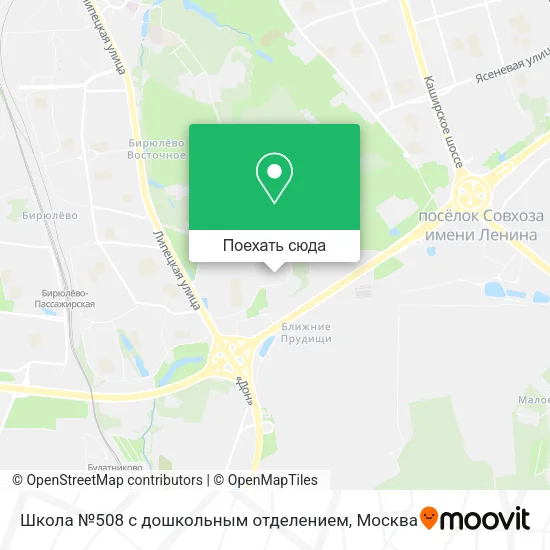 Карта Школа №508 с дошкольным отделением