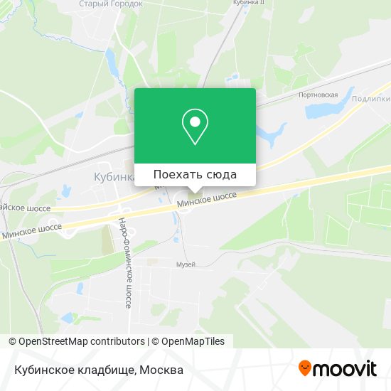 Карта Кубинское кладбище