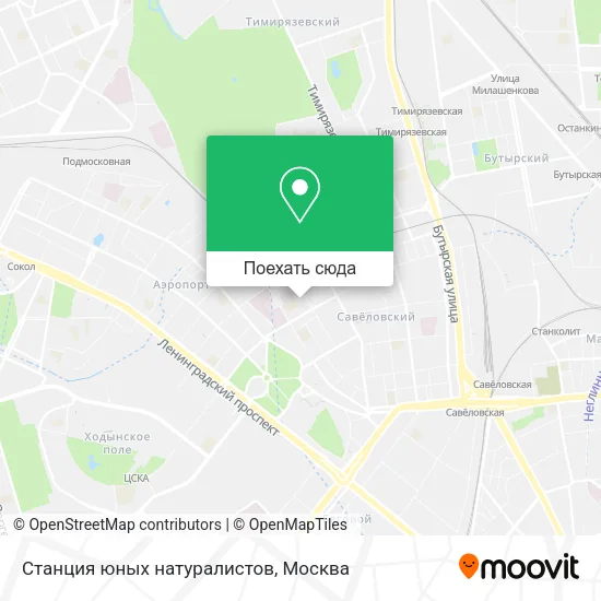 Карта Станция юных натуралистов