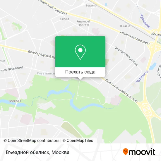 Карта Въездной обелиск