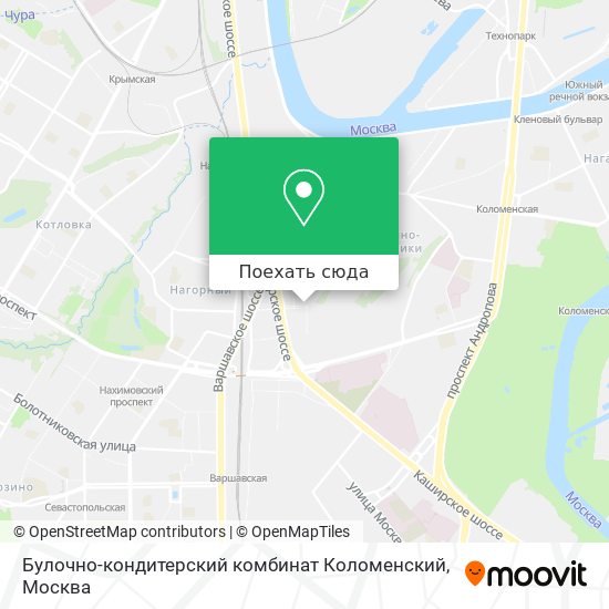 Карта Булочно-кондитерский комбинат Коломенский