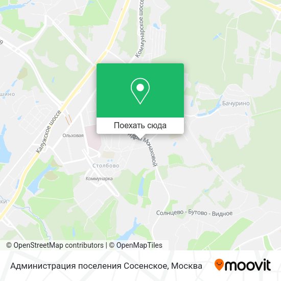 Карта Администрация поселения Сосенское