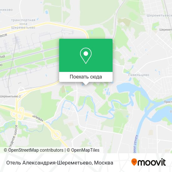 Карта Отель Александрия-Шереметьево