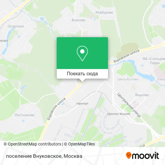 Карта поселение Внуковское