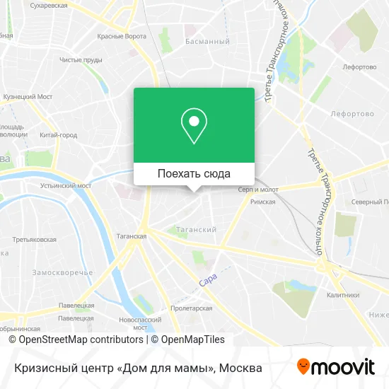 Карта Кризисный центр «Дом для мамы»