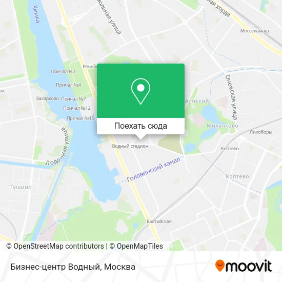 Карта Бизнес-центр Водный