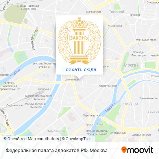 Карта Федеральная палата адвокатов РФ