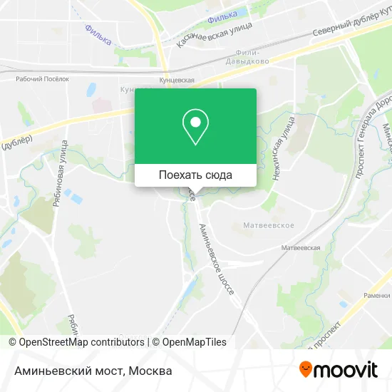 Карта Аминьевский мост