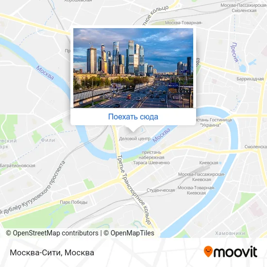 Карта Москва-Сити