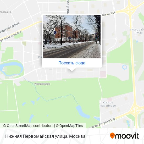 Карта Нижняя Первомайская улица