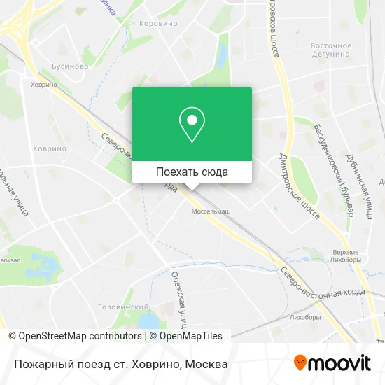 Карта Пожарный поезд ст. Ховрино