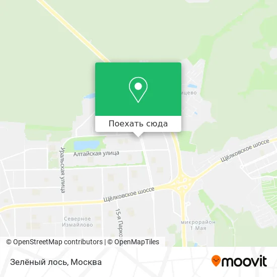 Карта Зелёный лось