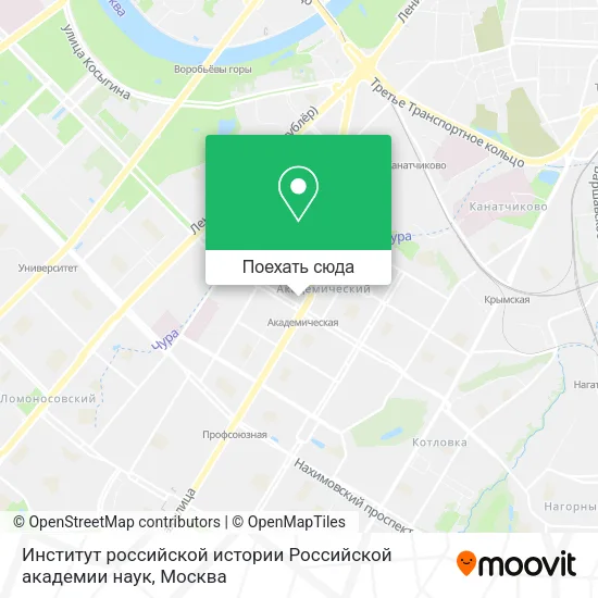 Карта Институт российской истории Российской академии наук