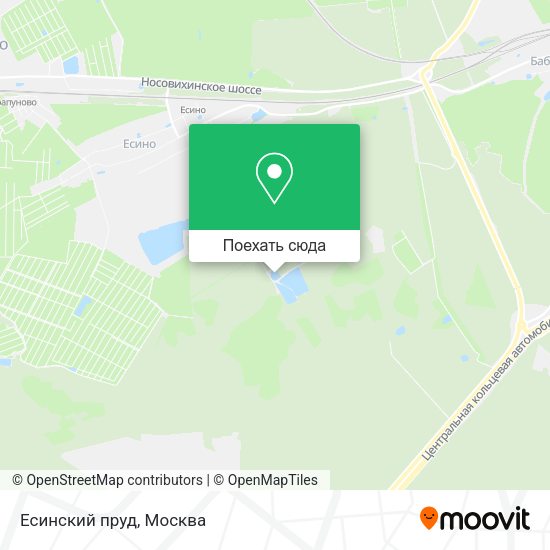 Карта Есинский пруд