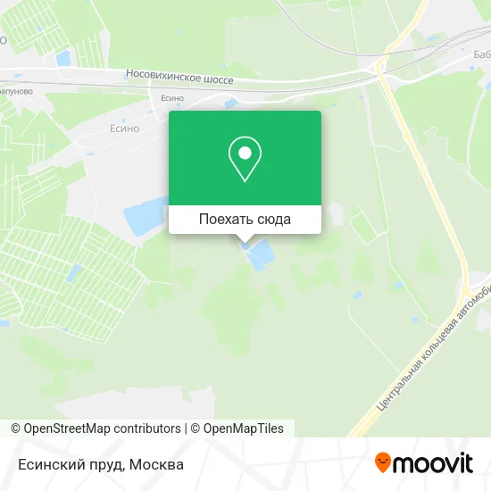 Карта Есинский пруд