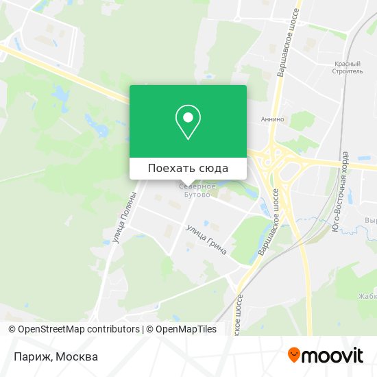 Карта Париж