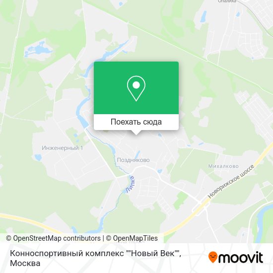 Карта Конноспортивный комплекс ""Новый Век""