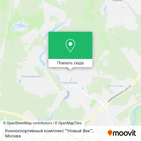 Карта Конноспортивный комплекс ""Новый Век""