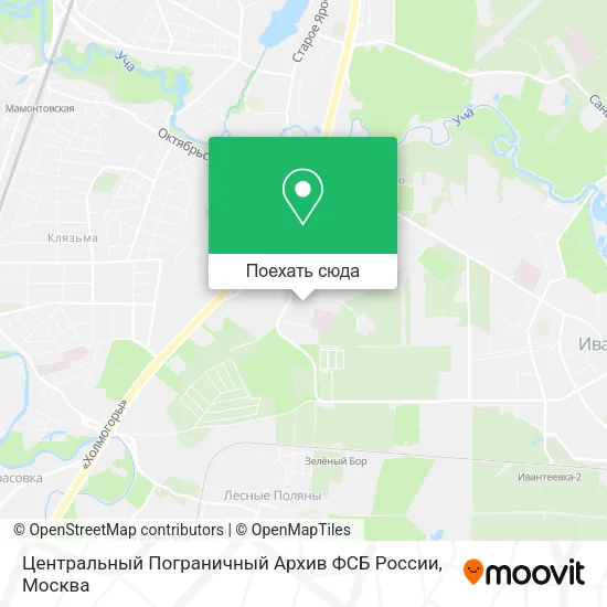 Карта Центральный Пограничный Архив ФСБ России