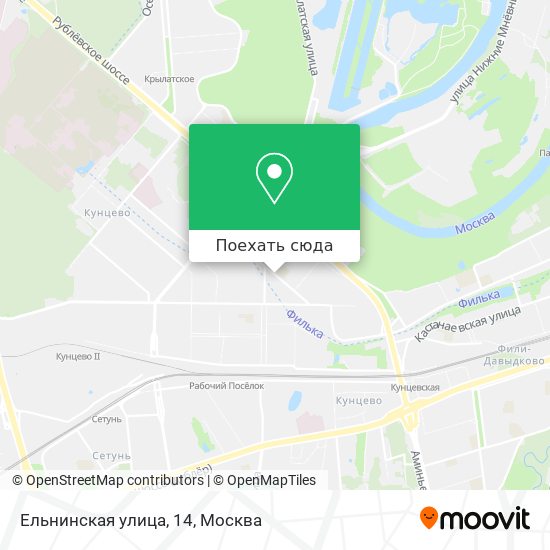 Карта Ельнинская улица, 14